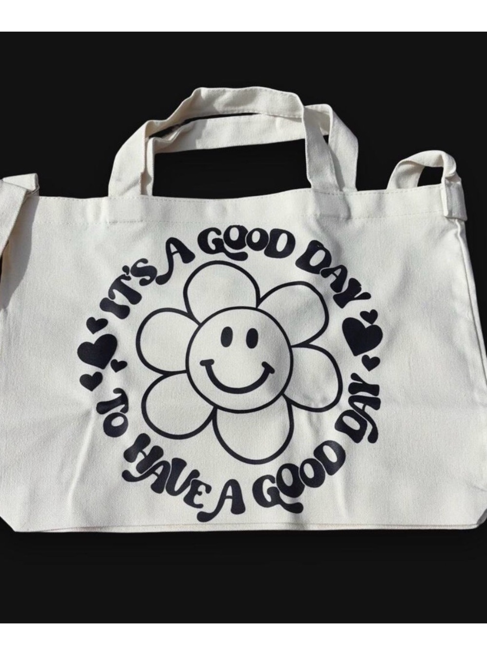 ๐ Canvas messenger tote bag 16x11x2 with handles and strap. Inside zipper pocket - Picture 4 of 6